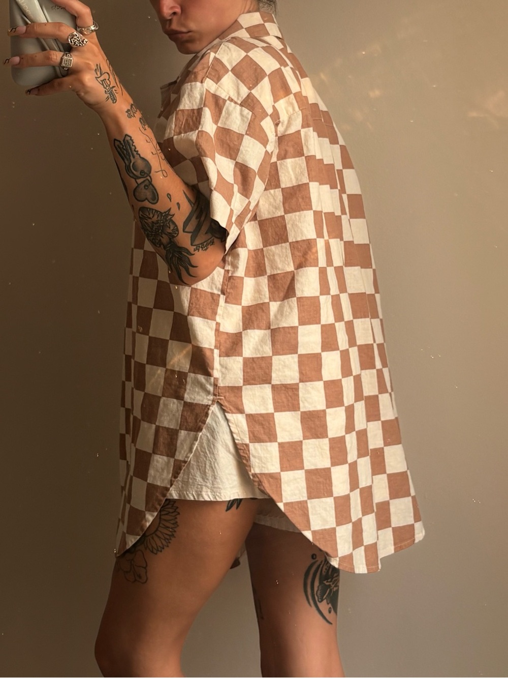 Checkered button up - Picture 2 of 3